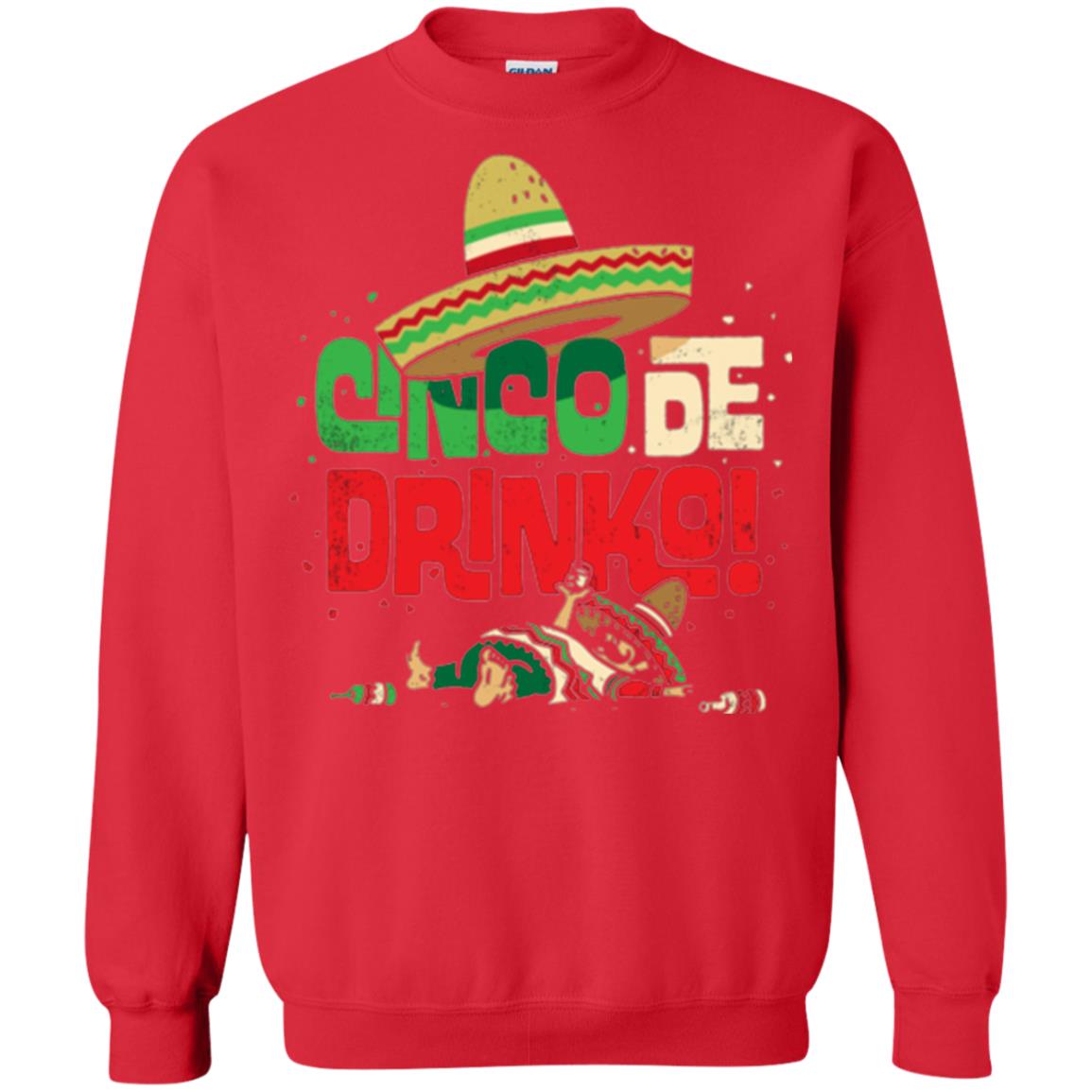 Cinco De Drinko Cinco De Mayo Drink Lover T-shirt Red