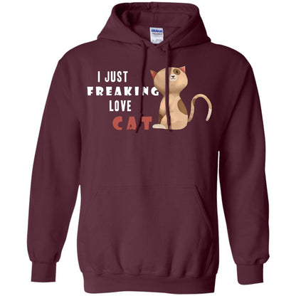 I Just Freaking Love Cat Shirt Maroon