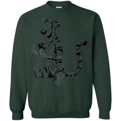 Movie T-shirt Tigger Sketch Forest Green