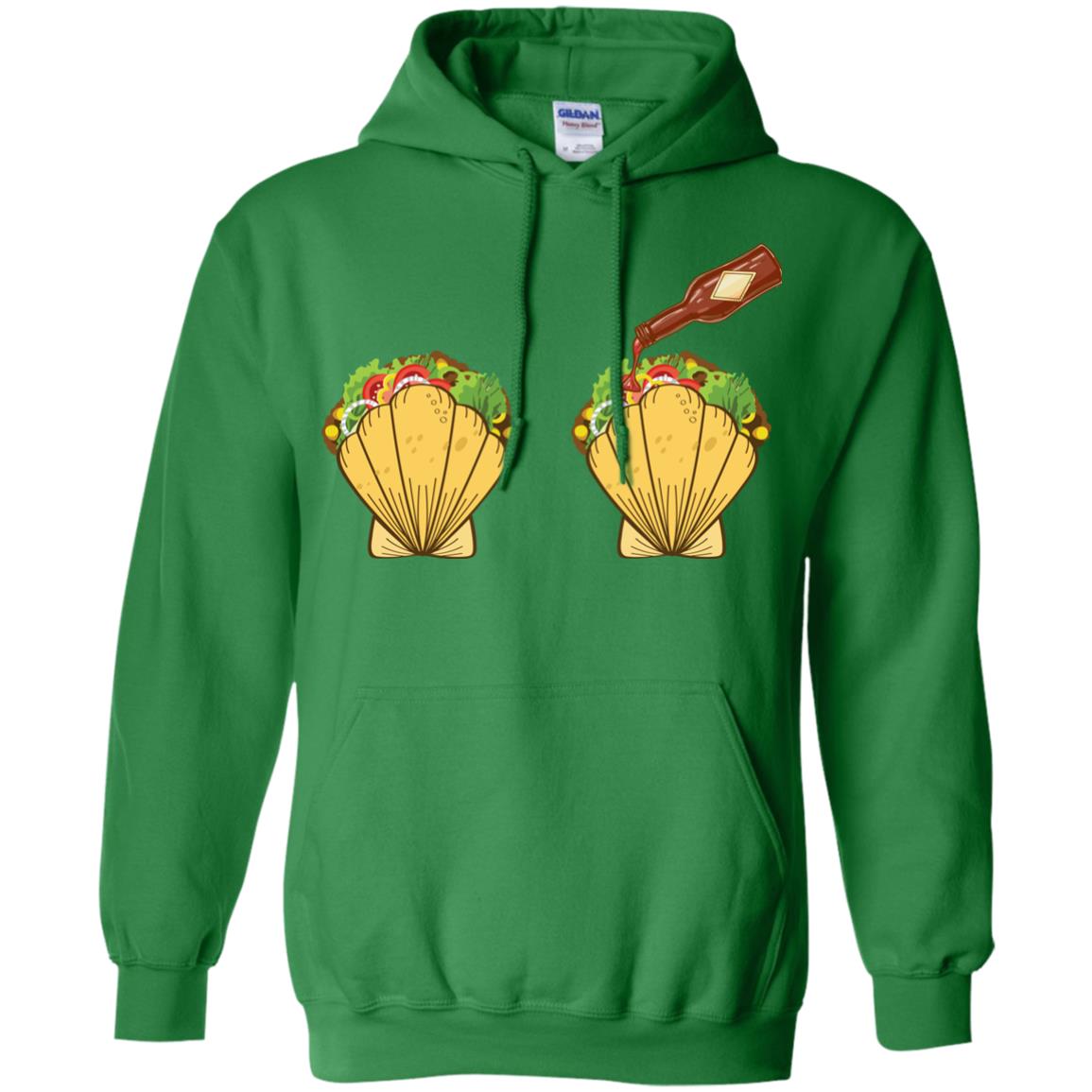Mermaid Shell T-shirt Taco Bra And Spicy Chili Sauce Irish Green