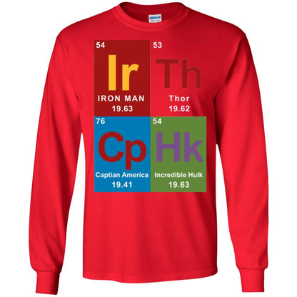 Marvel Avengers Periodic Table Elements T-shirt Red