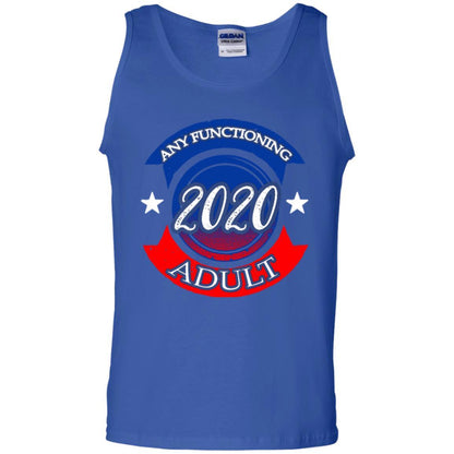 American Election Bumper T-shirt Any Functioning Adult 2020 Royal