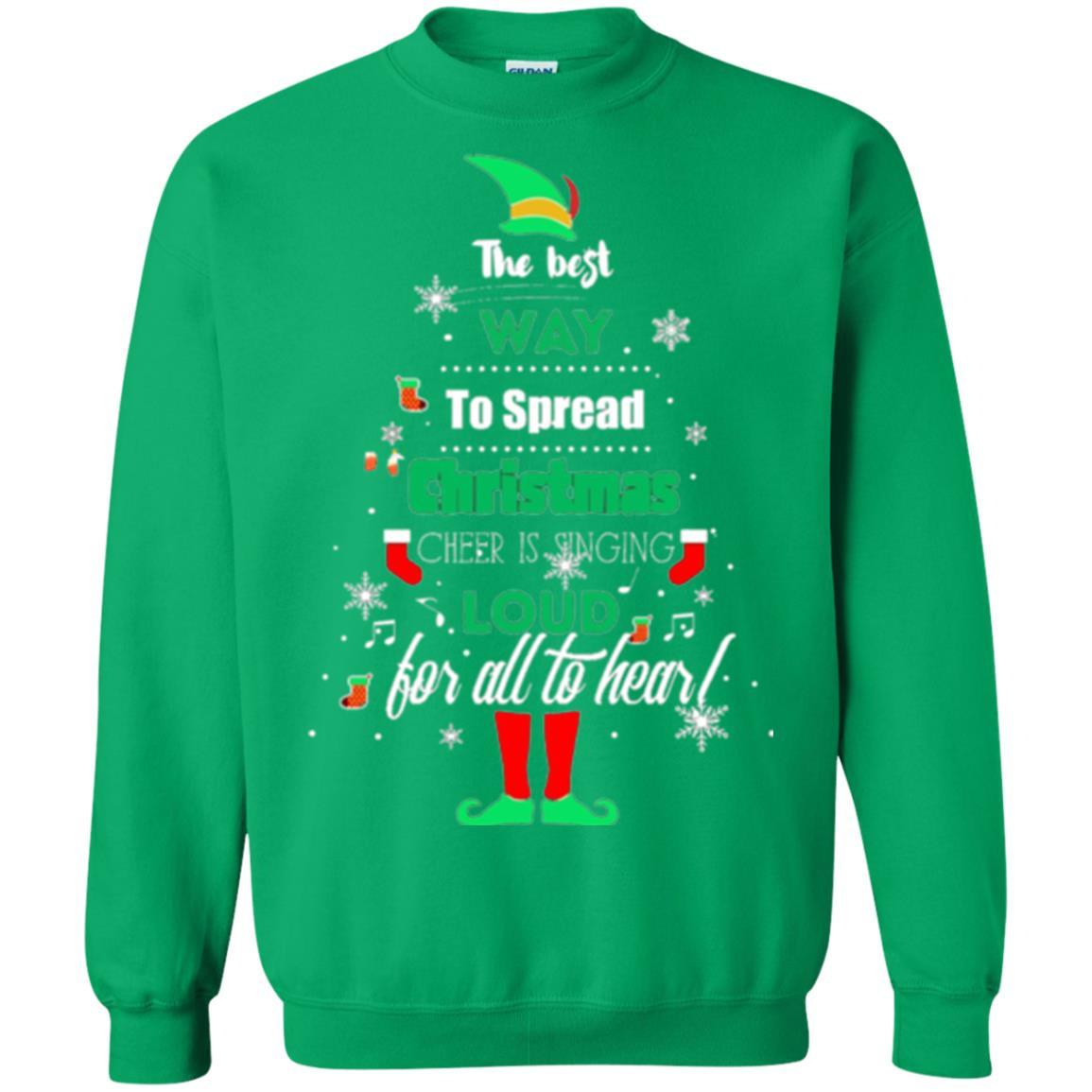 Elf Christmas T-shirt The Best Way To Spread Christmas Cheer Irish Green