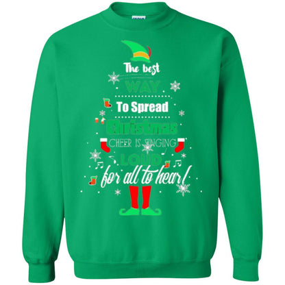 Elf Christmas T-shirt The Best Way To Spread Christmas Cheer Irish Green
