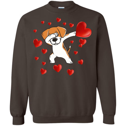 Valentines Day T-shirt Dabbing Dog Dark Chocolate