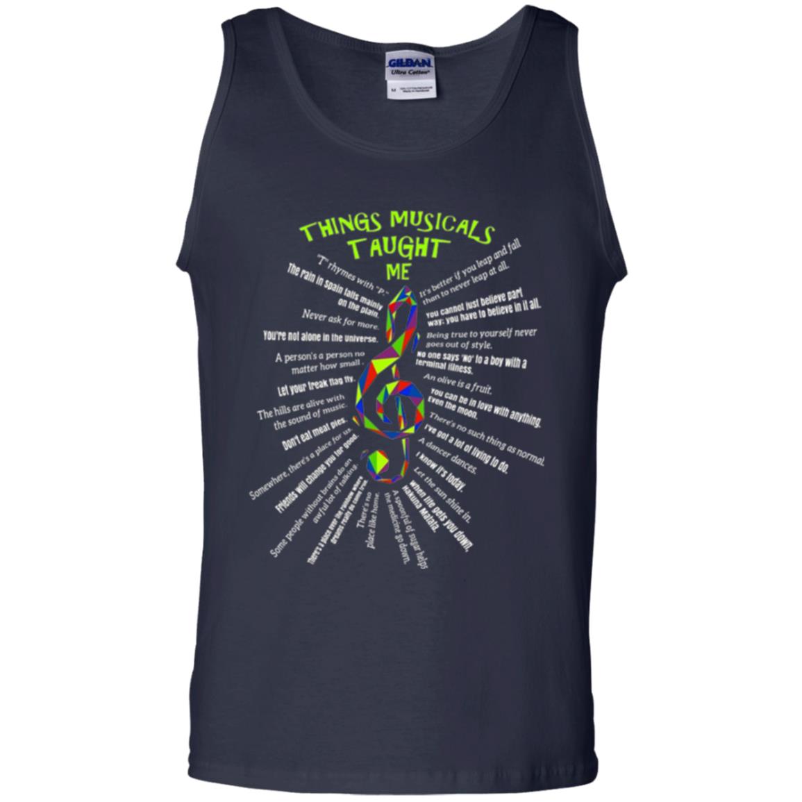 Music Lovers T-shirt Things Musicals Taught Me Navy