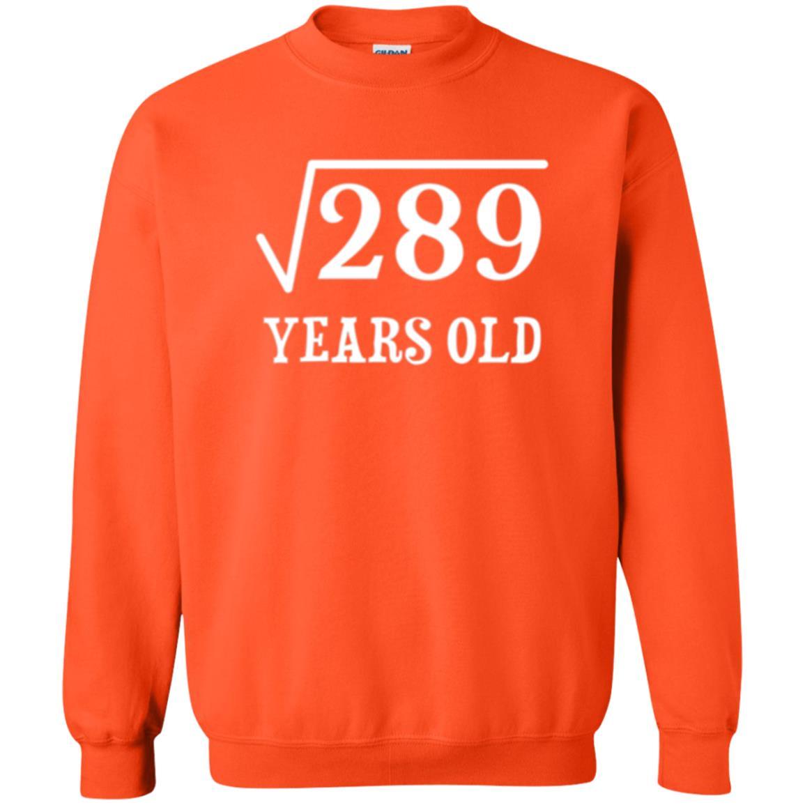 Brithday T-shirt Square Root Of 289 Orange