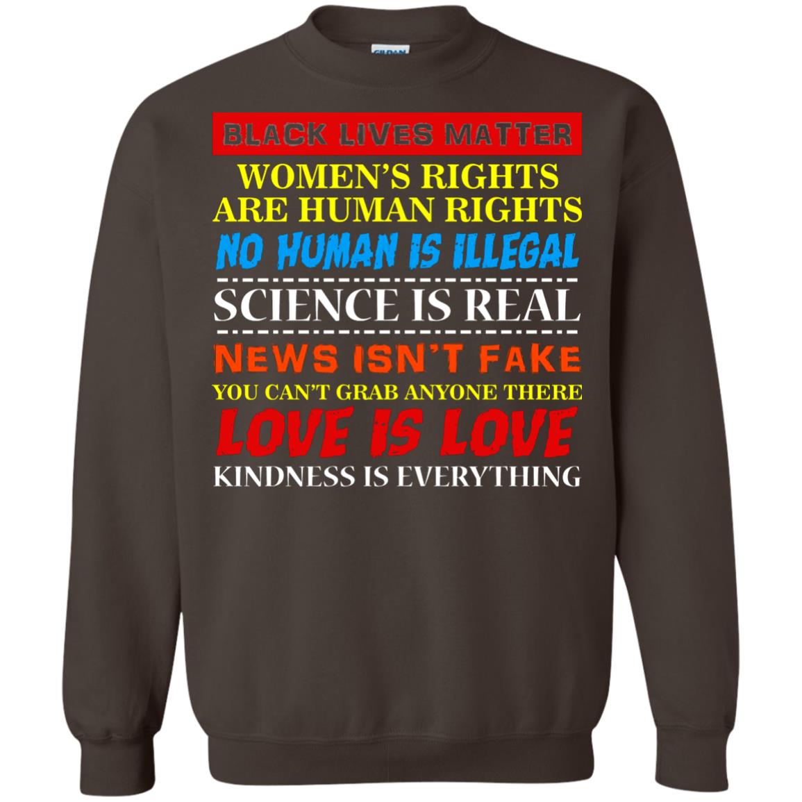 Black Lives Matter Womens Rights Are Human Rights Dark Chocolate