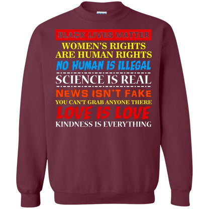 Black Lives Matter Womens Rights Are Human Rights Maroon