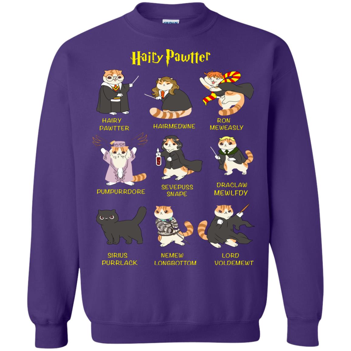 Hairy Pawtter Harry Potter Fan T-shirt Purple