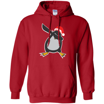 Christmas T-Shirt Dabbing Penguin Red