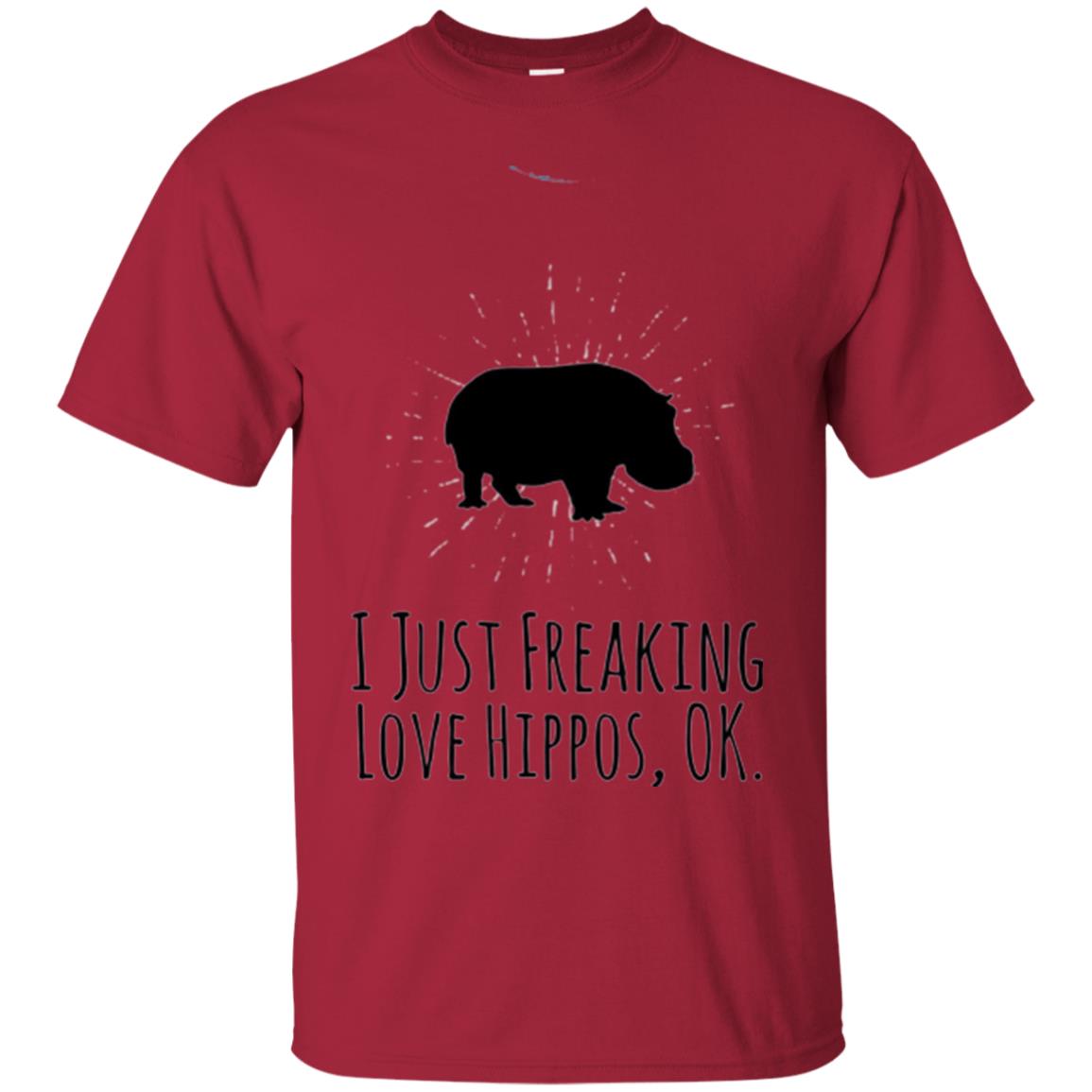 Hippos Lover T-shirt I Just Freaking Love Hippos Ok Cardinal