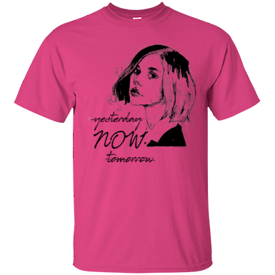 Delete Yesterday No Tomorrow Just Now Funny Quotes T-shirt Heliconia