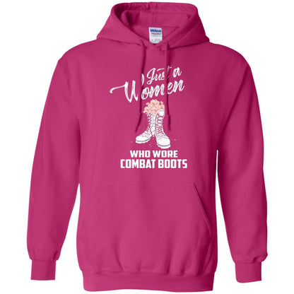 Just A Woman Who Wore Combat Boots Female Veteran T-shirt Heliconia