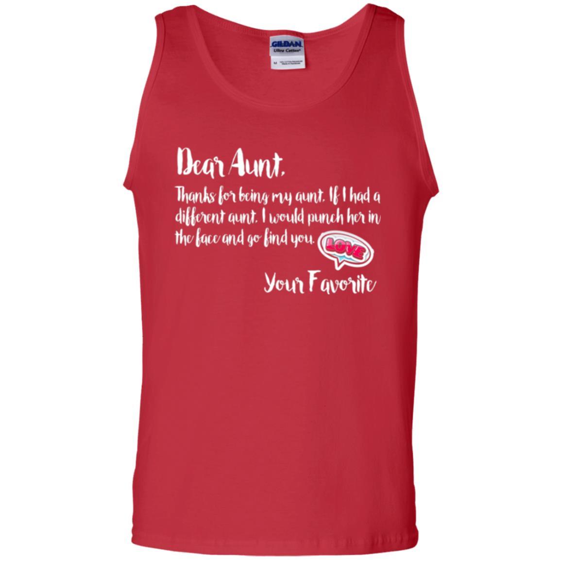 Family T-shirt Dear Aunt Thanks For Being My Aunt Red