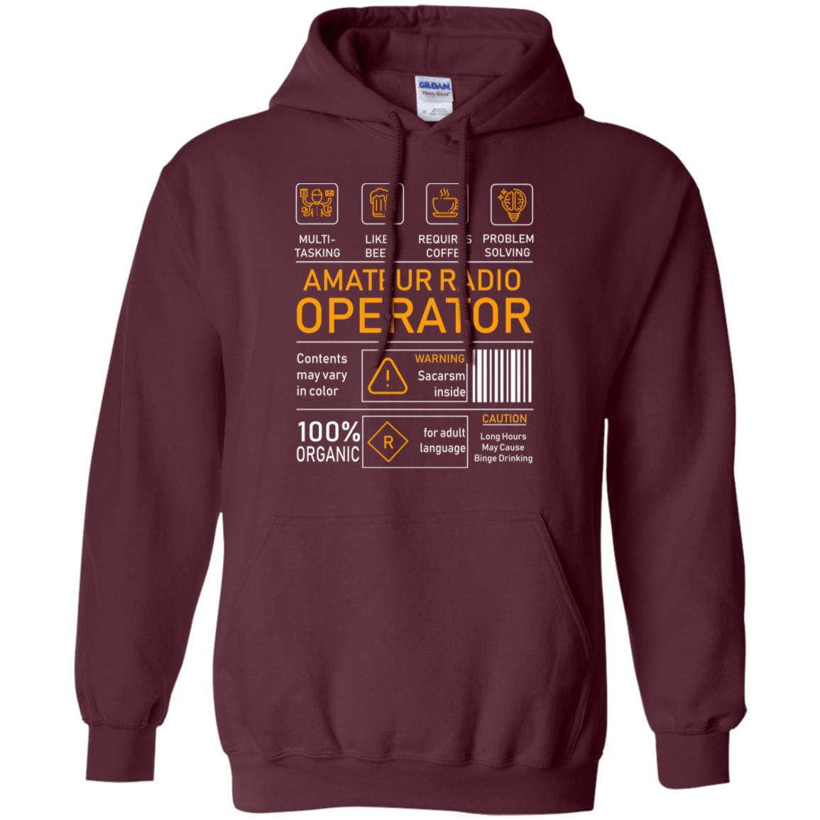 Amateur Radio Operator Gift Shirt Maroon