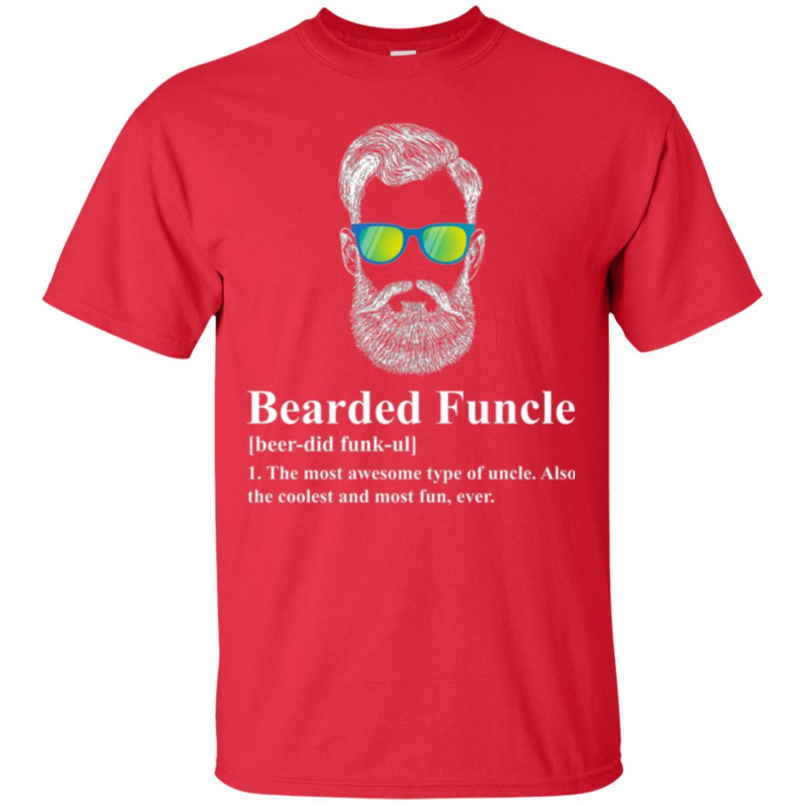 Uncle T-shirt Beared Funcle Red