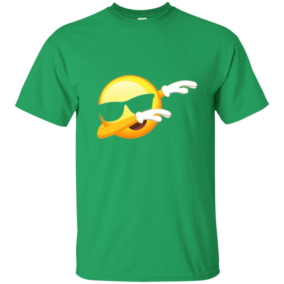Funny Dabbing Emoji Cool Emoji Dab T-shirt Irish Green