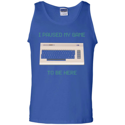 Retro Gamer T-shirt I Paused My Game To Be Here Royal