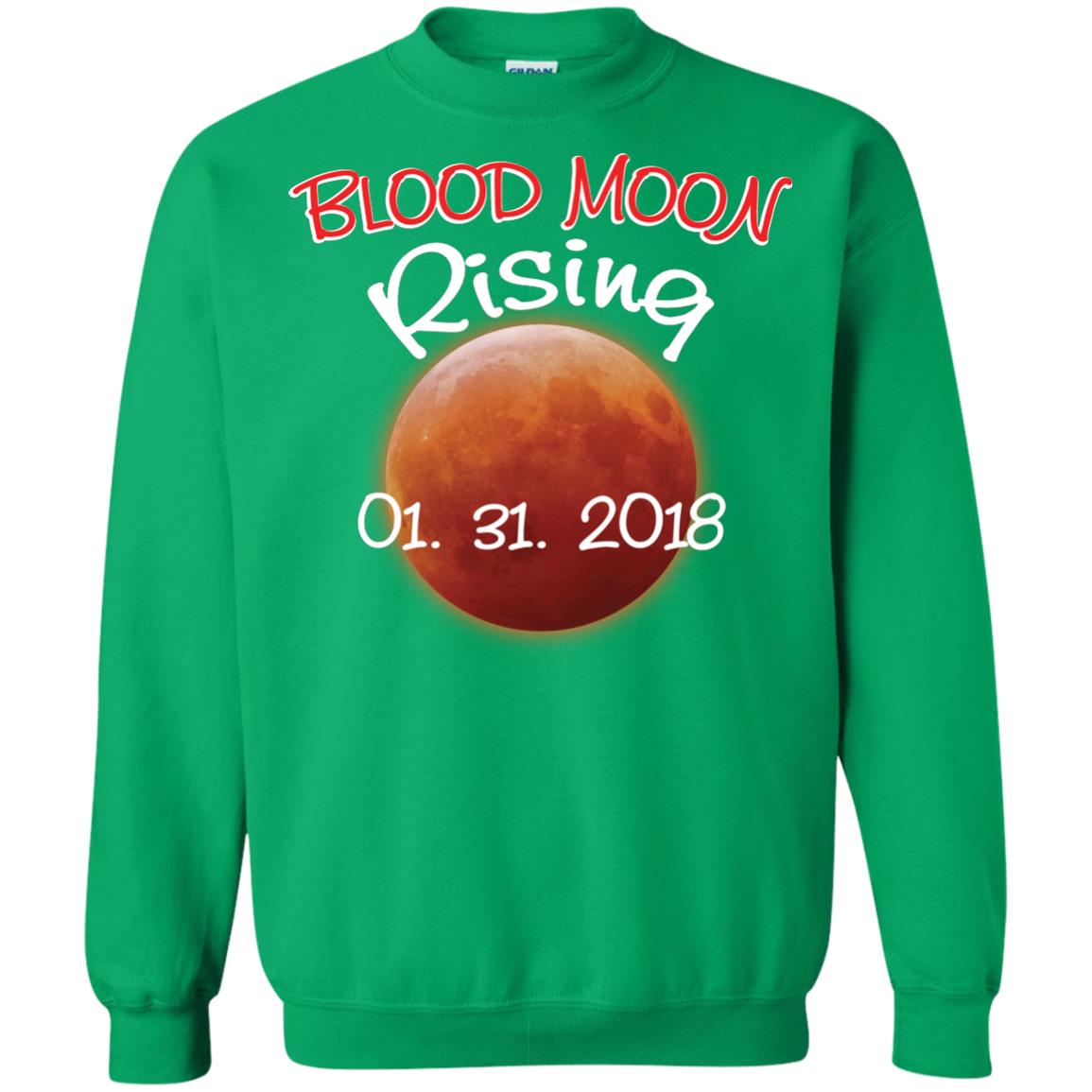 Blood Moon T-shirt Rising 01.31.2018 Irish Green