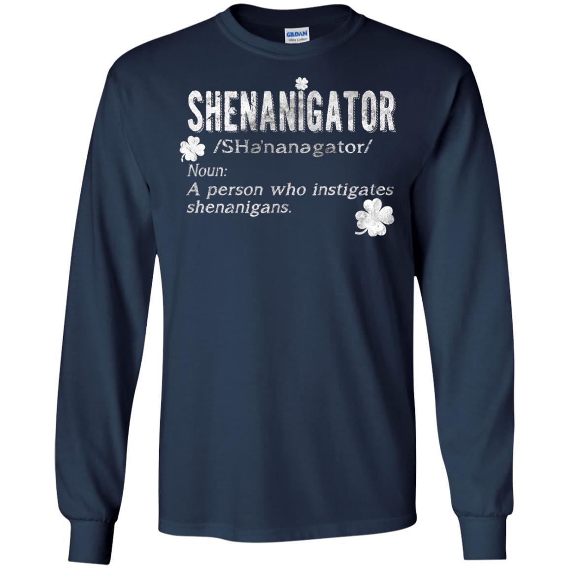 Shenanigator Shamrocks St. Patrick Day Shirt For Irish Navy