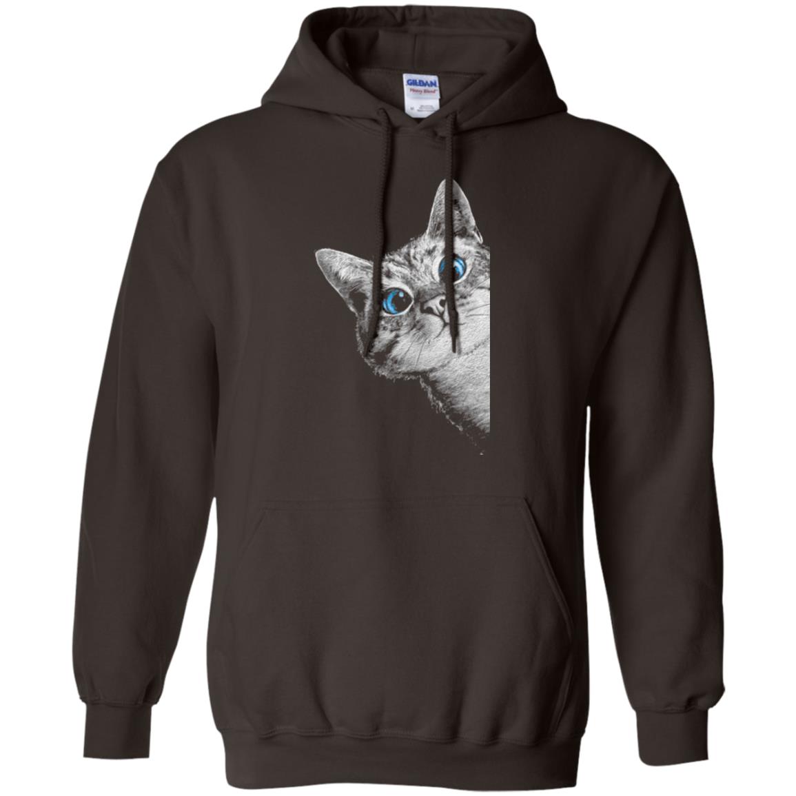 Cat Lovers T-shirt Cute Face Dark Chocolate