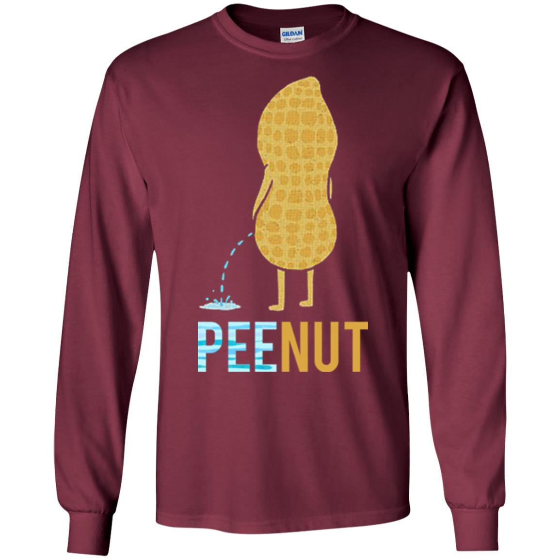 Funny Peenut Gift Shirt For Cool Boys Maroon