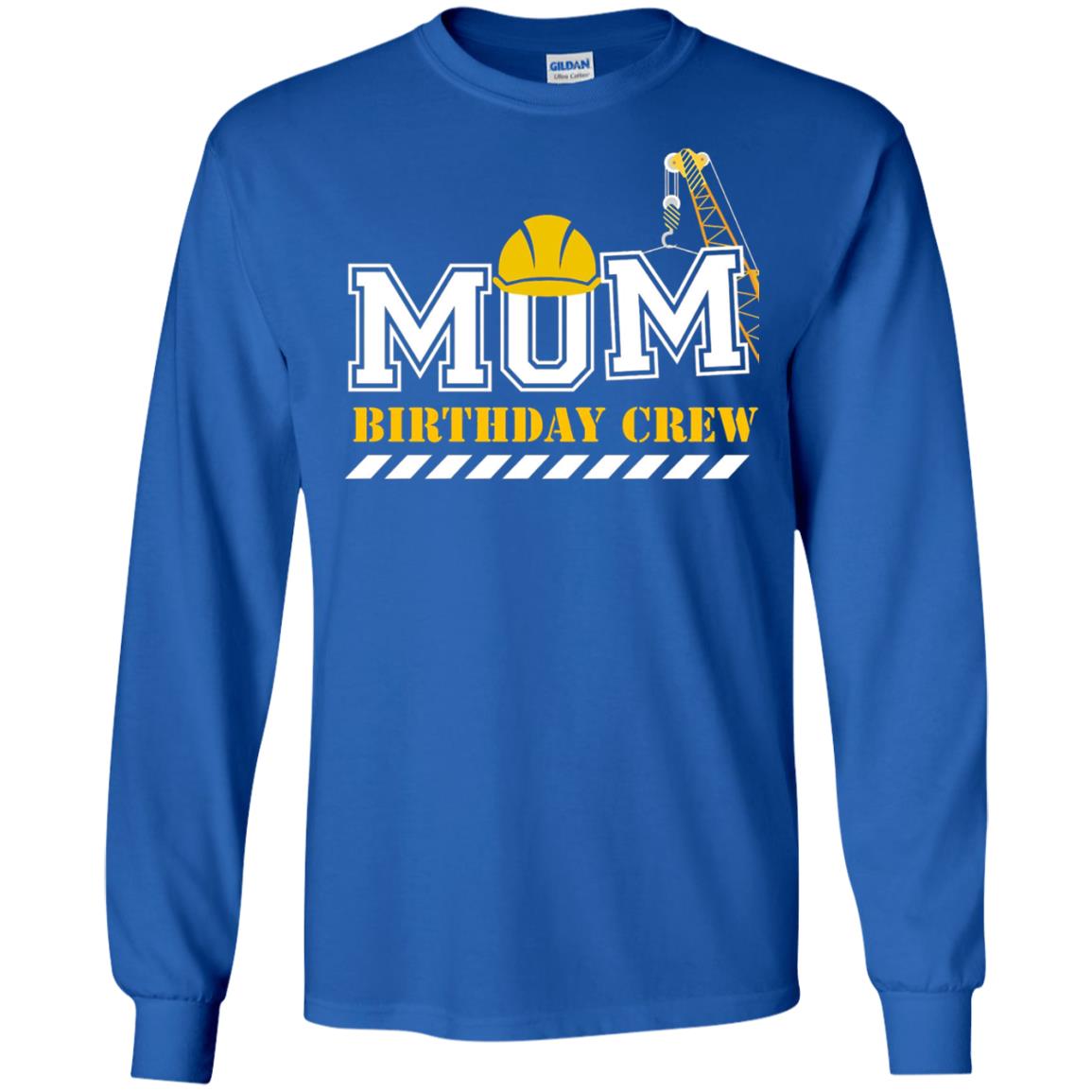 Mom Birthday Crew Mommy T-shirt Royal