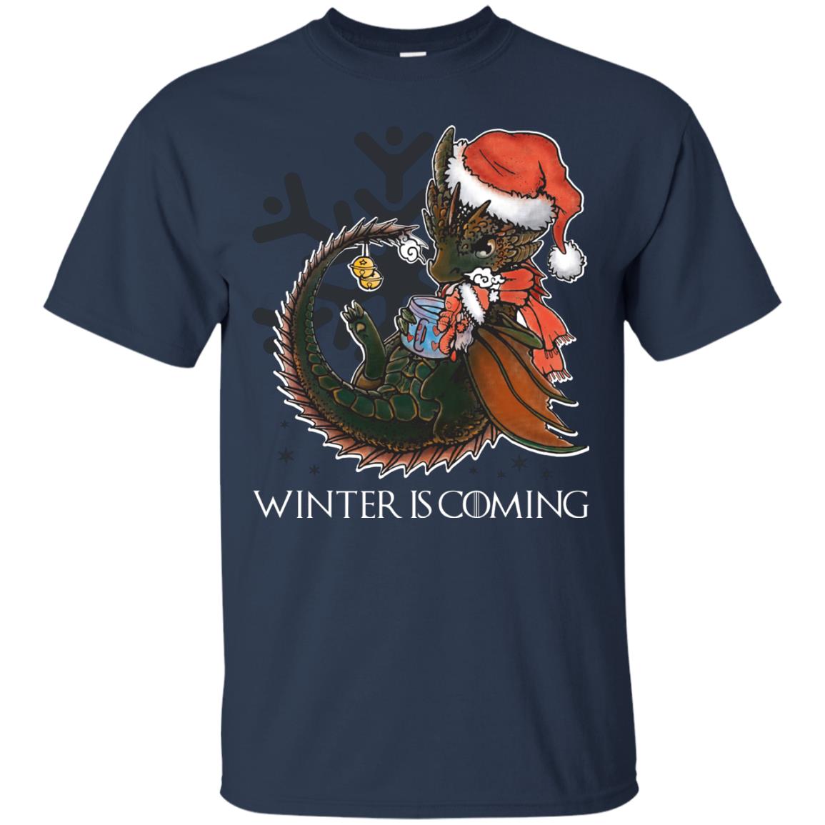 Winter Is Coming Christmas Shirt Navy