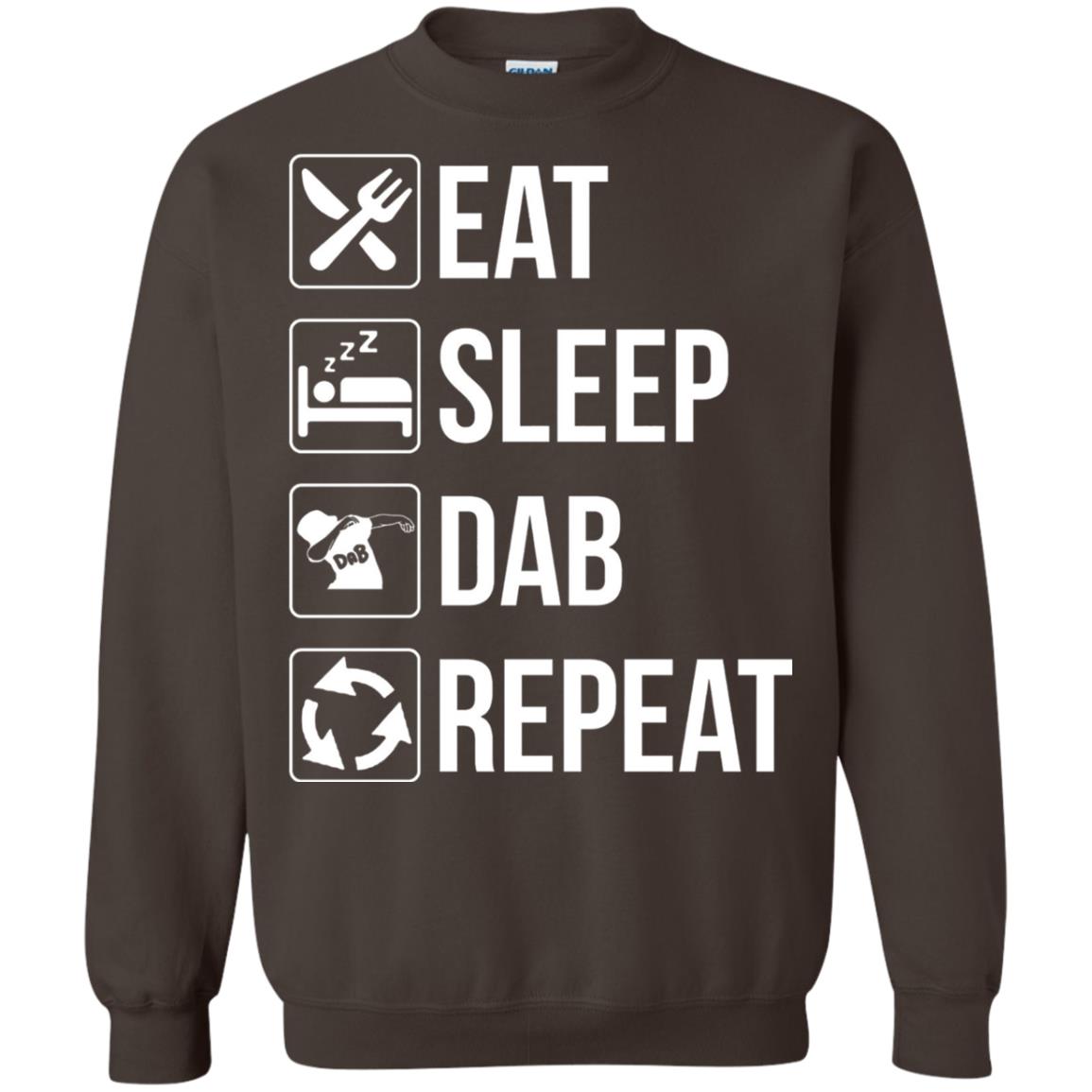 Funny Eat Sleep Dab Repeat T-shirt Dark Chocolate