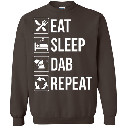 Funny Eat Sleep Dab Repeat T-shirt Dark Chocolate