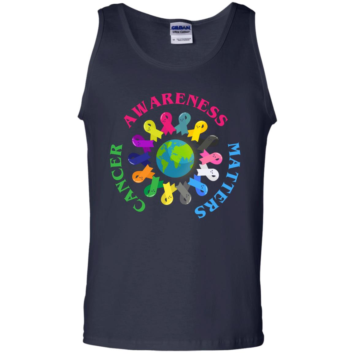 All Cancer Ribbons For All Cancer Awareness T-shirt Navy