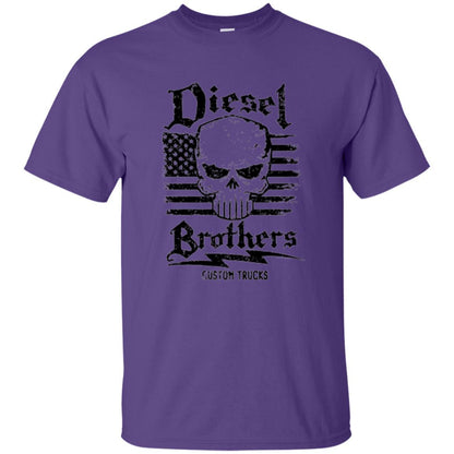 Diesel Brothers Custom Trucks Skull Usa Flag T-shirt