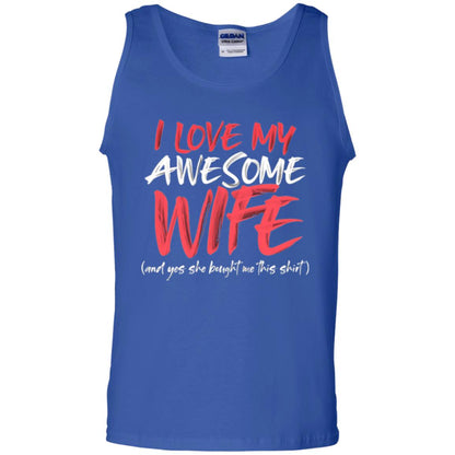 Valentines Day T-shirt I Love My Awesome Wife Royal