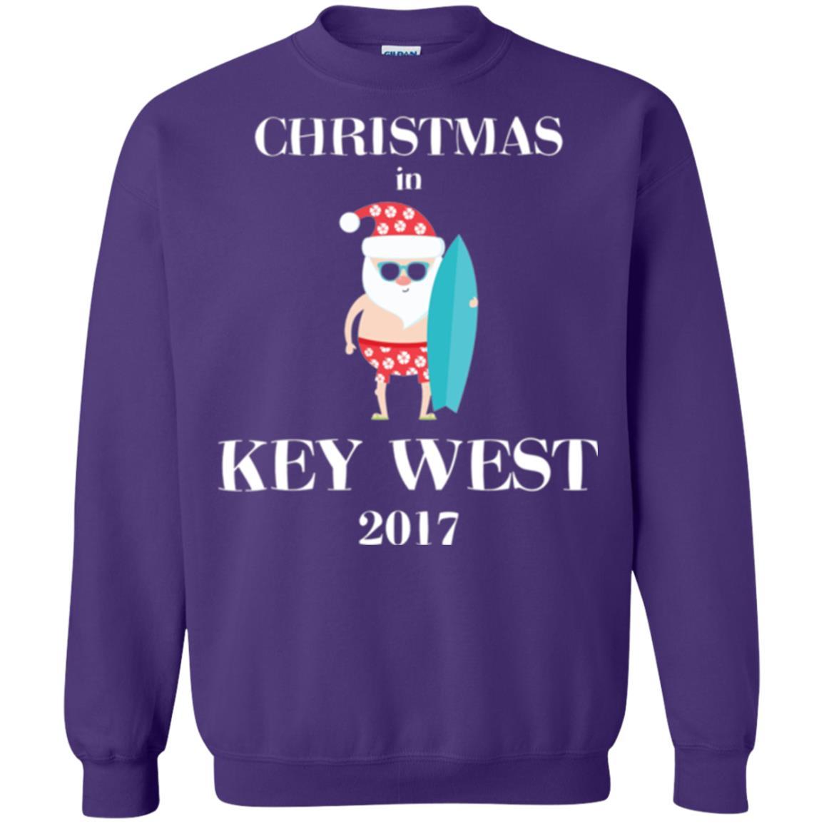 Family Vacation T-shirt Christmas In Key West 2017 Purple