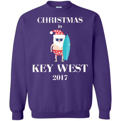 Family Vacation T-shirt Christmas In Key West 2017 Purple