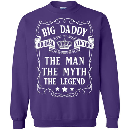 Big Daddy Original Vintage The Man Myth Legend Grandfather T-shirt Purple