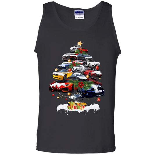 Cars Christmas Tree X-mas Gift Shirt For Mens Or Womens Black