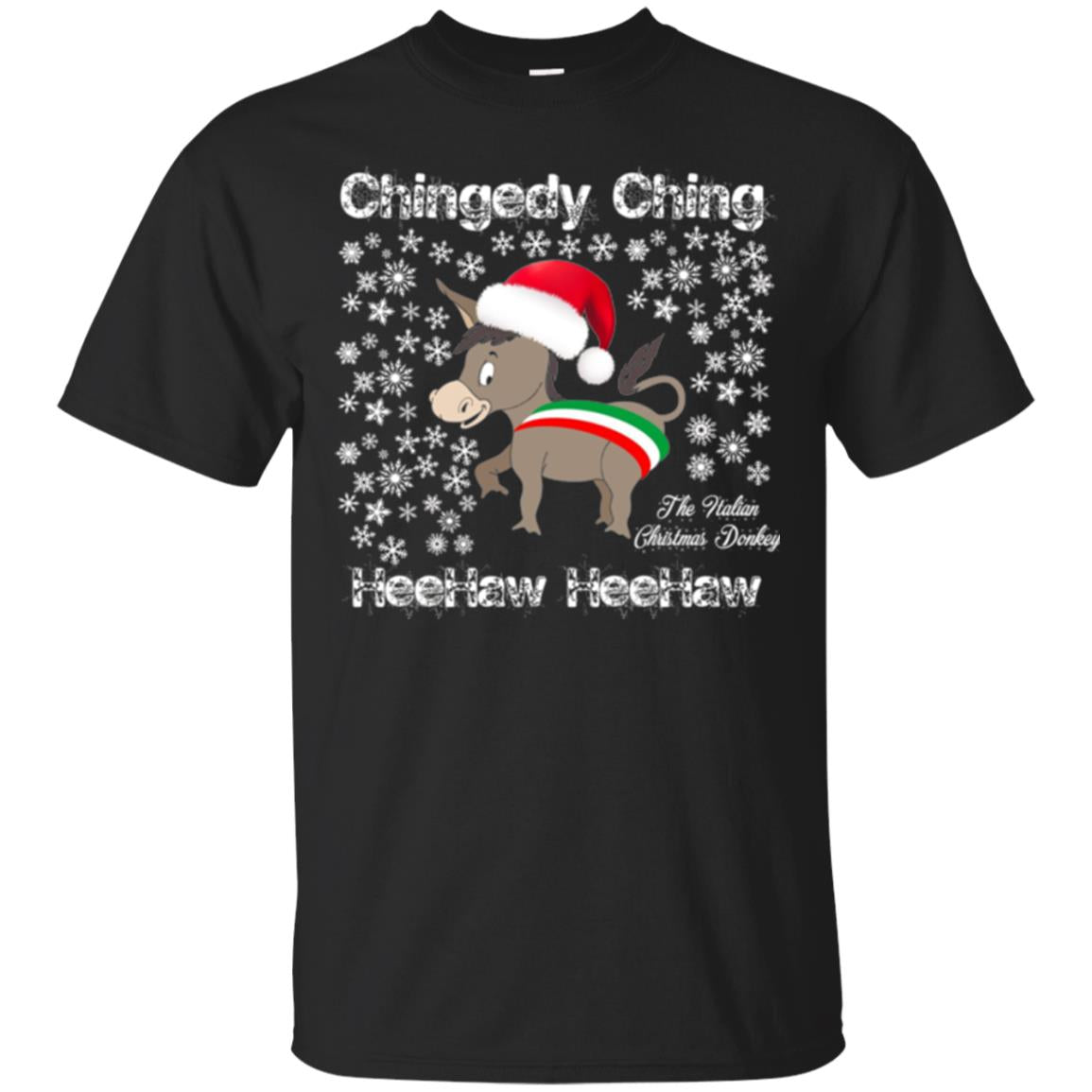 Christmas T-shirt The Italian Christmas Donkey Black