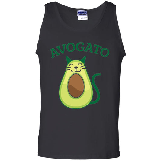 Avogato Avocado Cat Kitty Funny Meow T-shirt Black