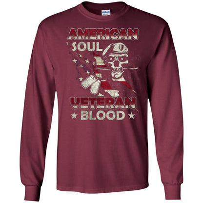 American Soul Veteran Blood Shirt Maroon