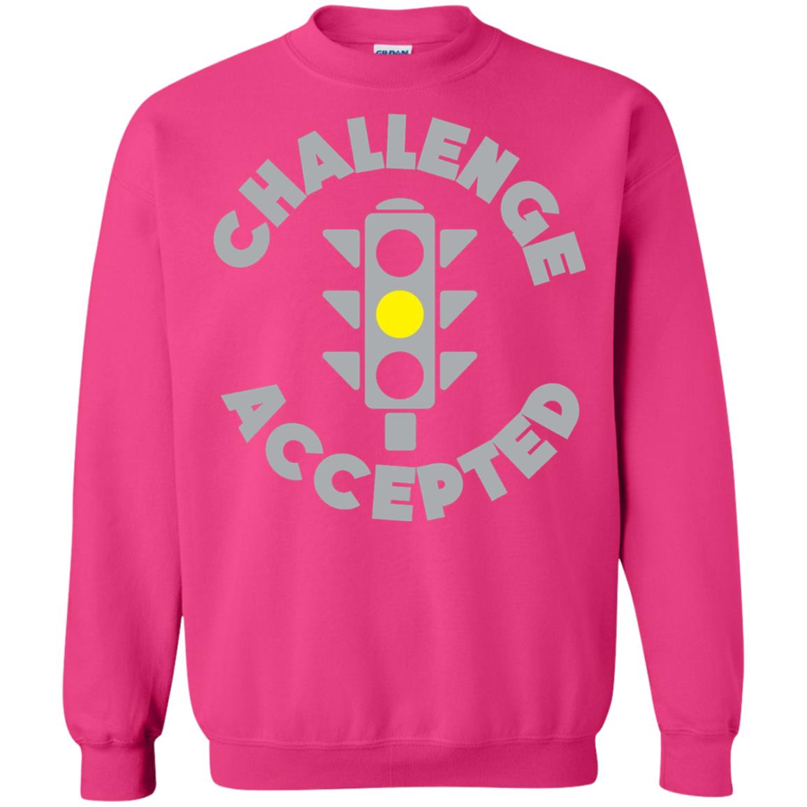 Funny Racing T-shirt Challenge Accepted Yellow Light Car Heliconia