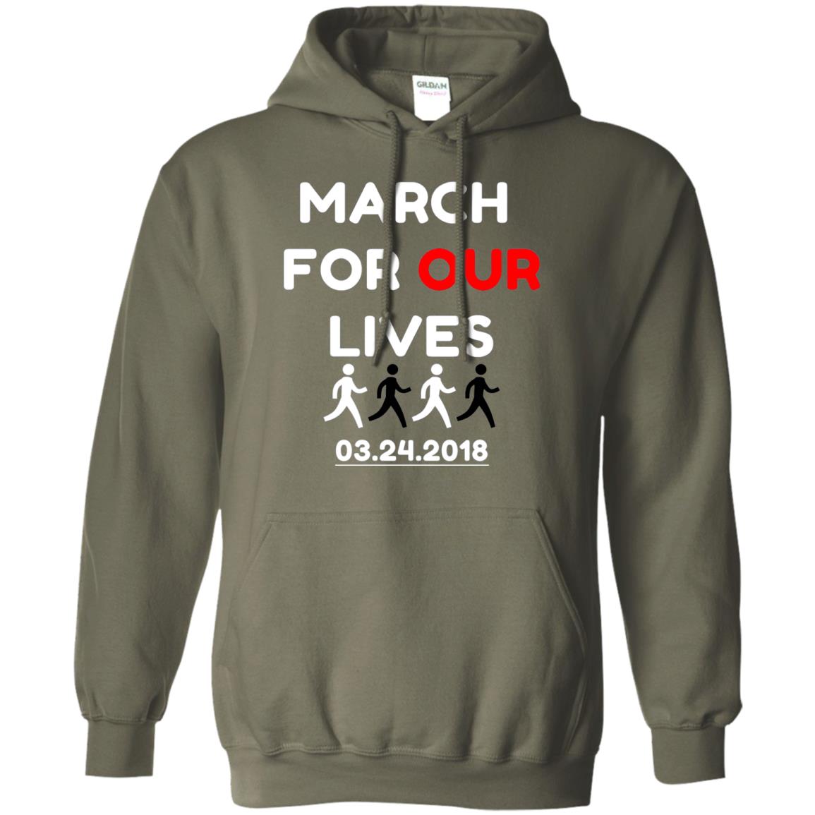 March For Our Lives Gun Control T-shirt Military Green