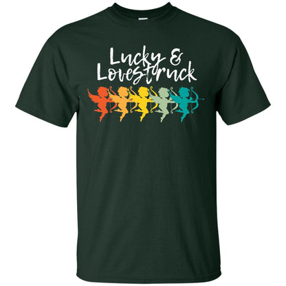 Vintage Retro Valentine_s Lucky Lovestruck Tshirt Forest