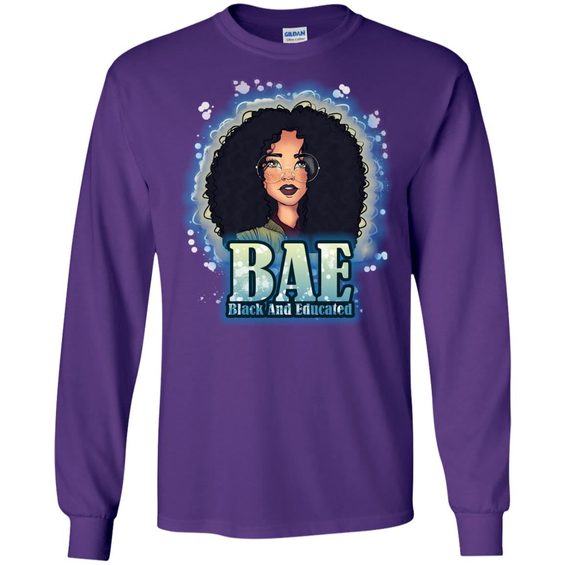 Bae Shirt Black And Educated Purple