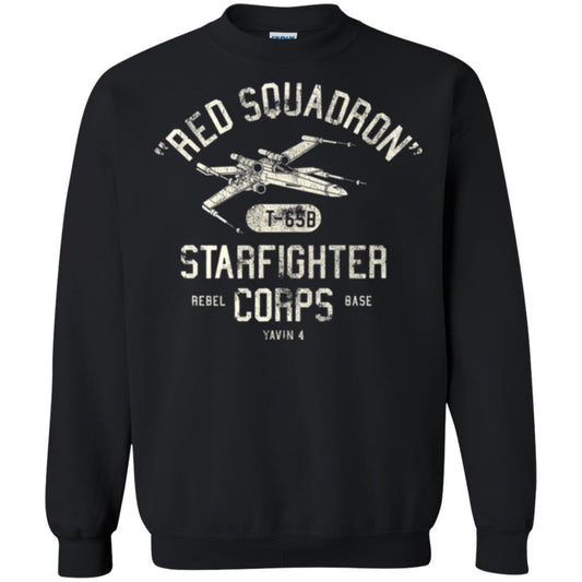 Movie T-shirt Red Squadron Starfighter Rebel Corps Base Black