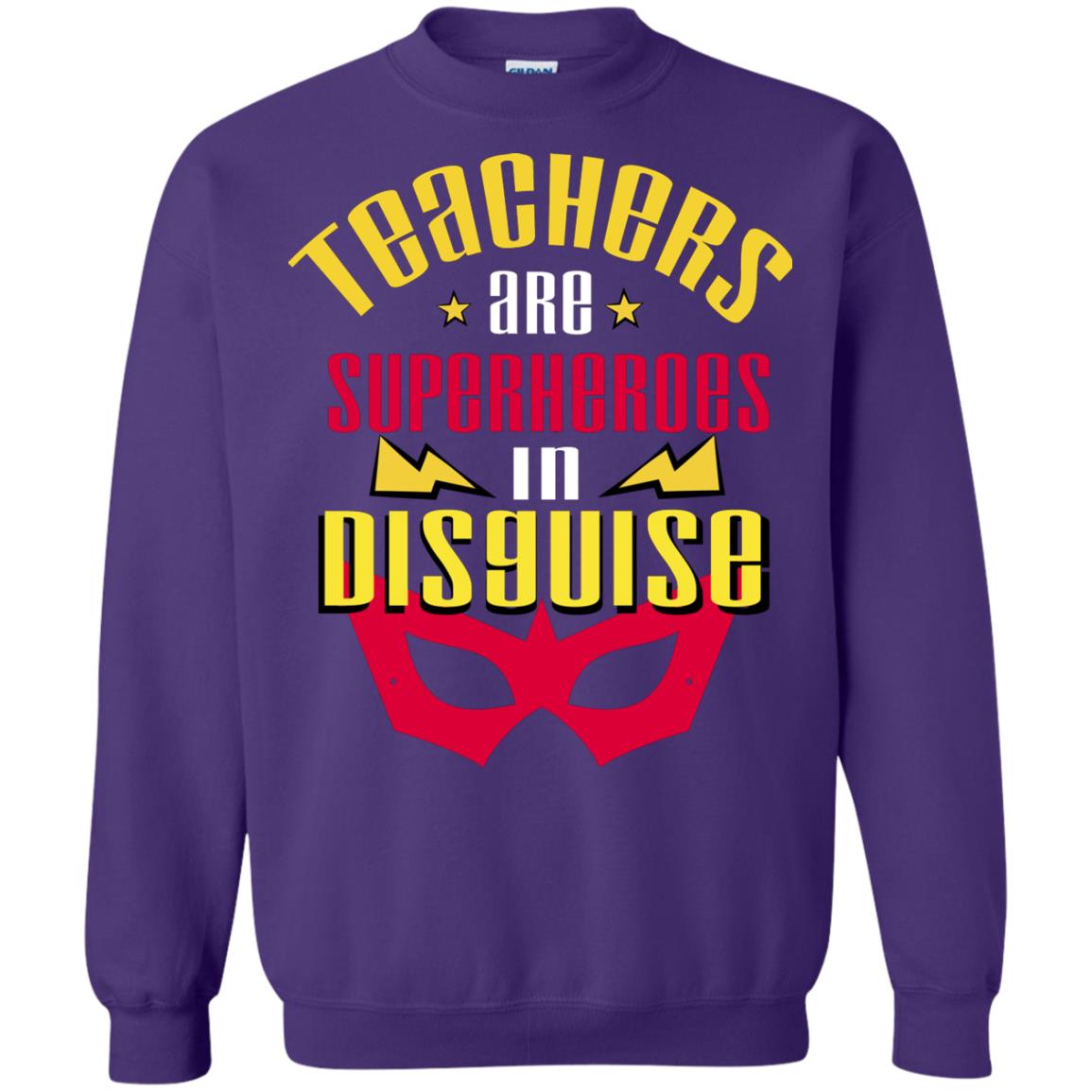 Teachers Are Superheroes In Disguise Movie Fan T-shirt Purple