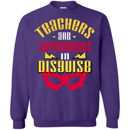 Teachers Are Superheroes In Disguise Movie Fan T-shirt Purple