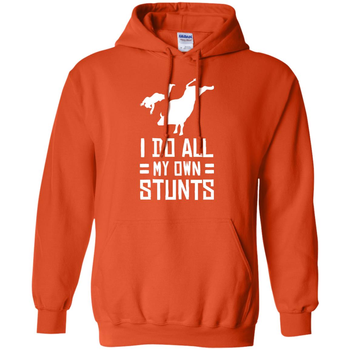 Bull Rider Shirt I Do All My Own Stunts Orange