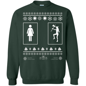 Your Wife And My Wife Valhalla Ugly Christmas Gift Shirt For HusbandG180 Gildan Crewneck Pullover Sweatshirt 8 oz.